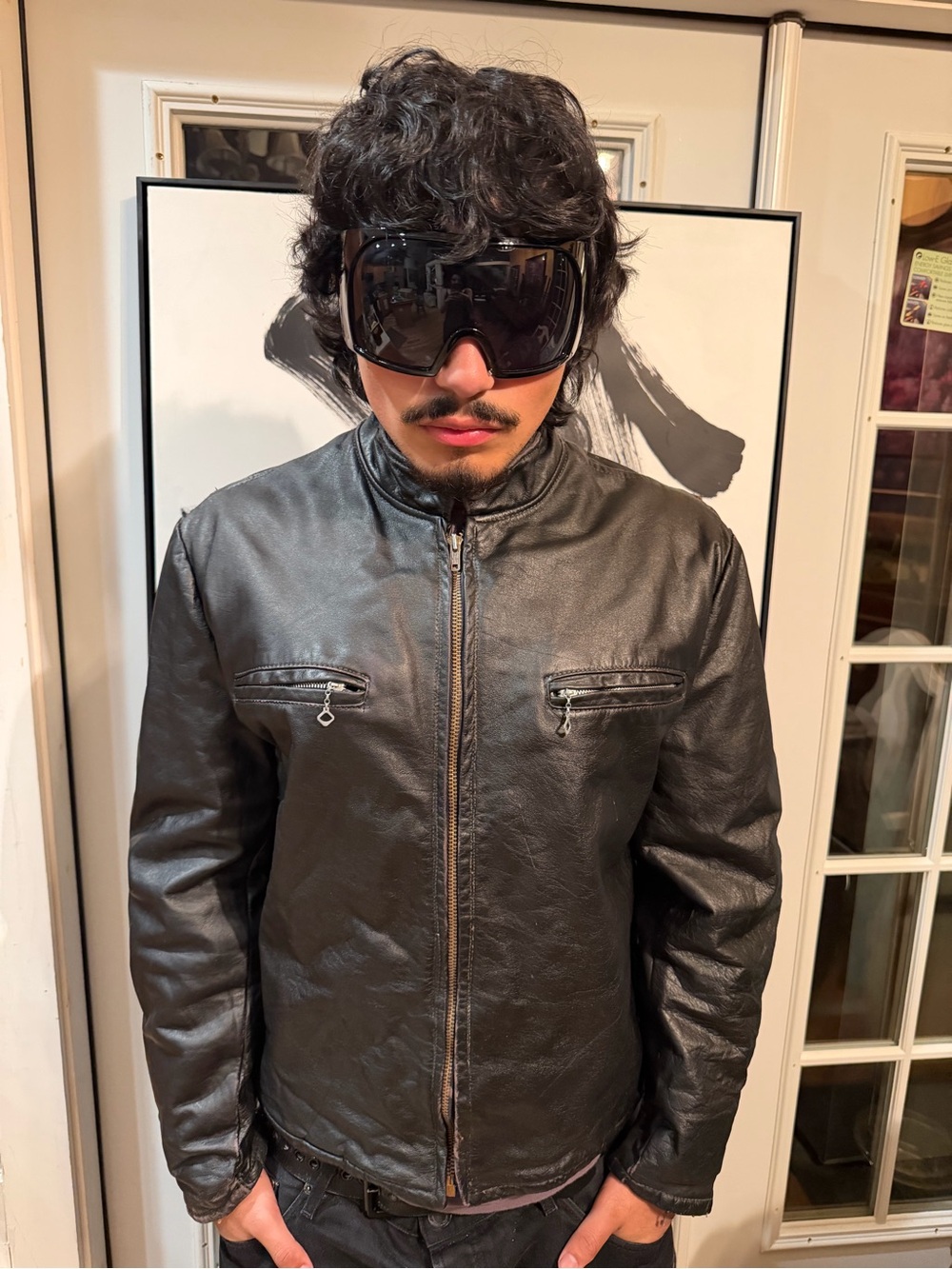 Steerhide Leather Jacket Size 42 Brown